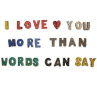 Nat Rustic Bark Letters - I love you more than words can say.. (28)