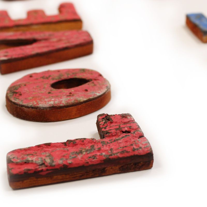 Nat Rustic Bark Letters - I love you more than words can say.. (28)