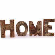 Rustic Bark Letter Set - HOME (4x3) - Small 7cm