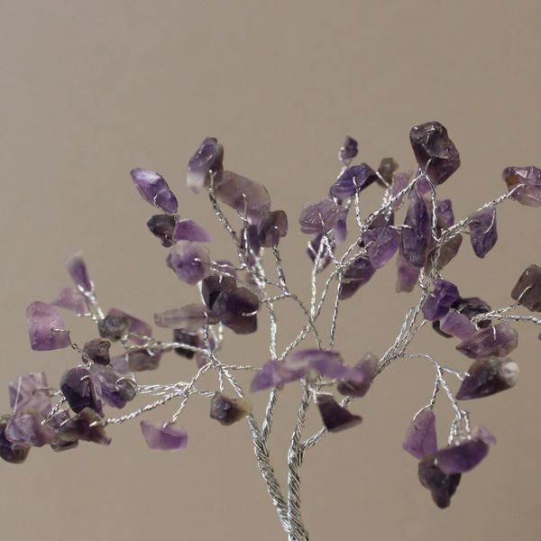 Gemstone Tree with Orgonite Base - 80 Stone - Amethyst