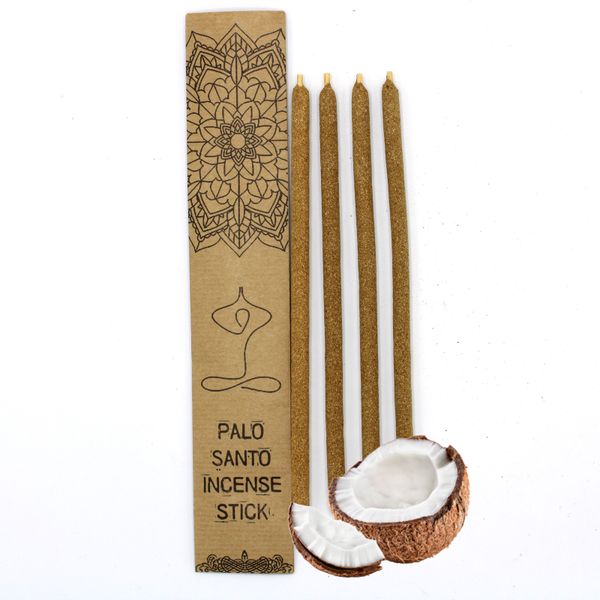 Set of 4 Palo Santo Large Incense Sticks - Coconut