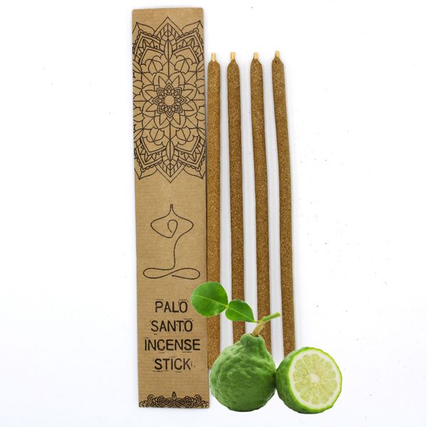 Set of 4 Palo Santo Large Incense Sticks - Bergamot