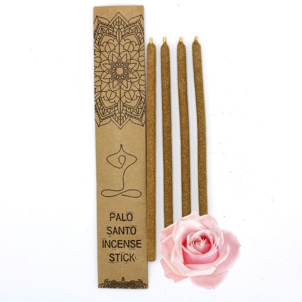 Set of 4 Palo Santo Large Incense Sticks - Roses
