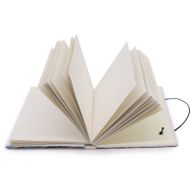 Small Notebook with strap - Flowers in the same garden