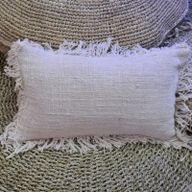 Linen Cushion 30x50cm with fringe