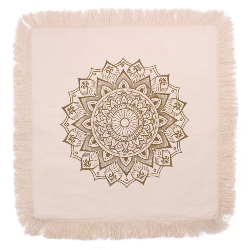 Lotus Mandala  Cushion - 60x60cm - bronze