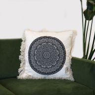 Traditional Mandala  Cushion - 45x45cm - black