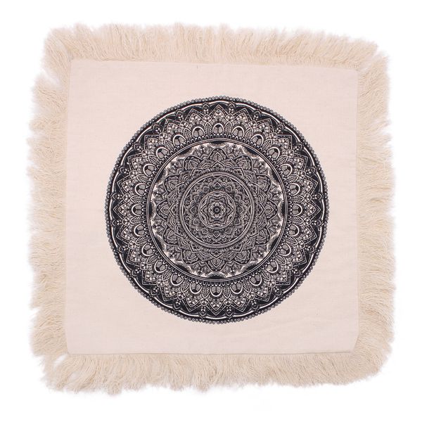 Traditional Mandala  Cushion - 45x45cm - black
