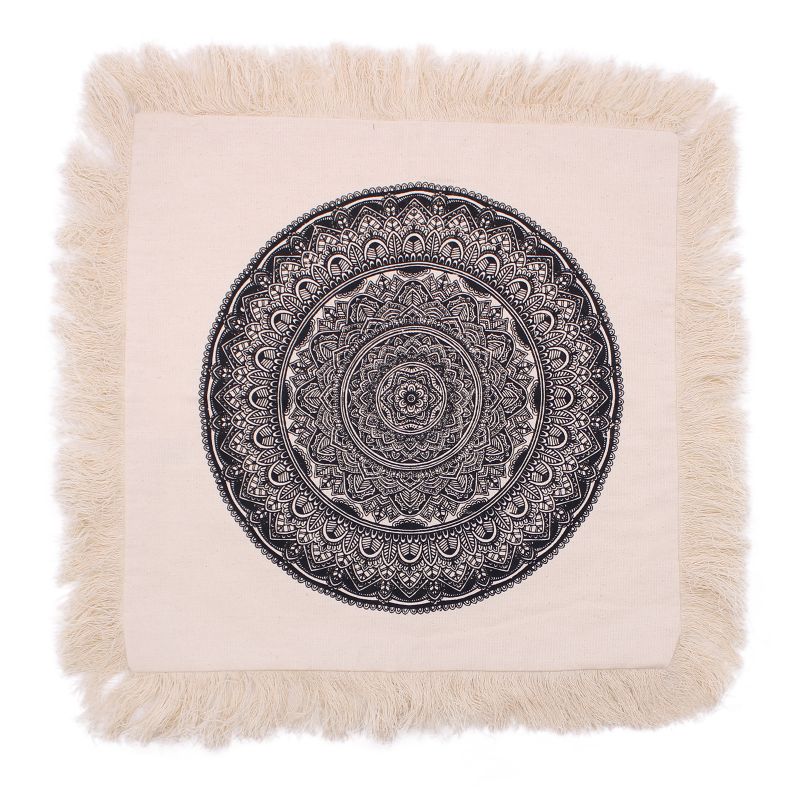 Traditional Mandala  Cushion - 45x45cm - black