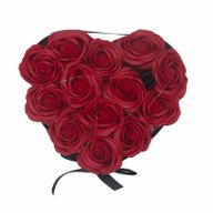 Soap Flower Bouquet - 13 Red Roses - Heart