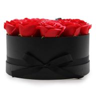 Soap Flower Bouquet - 14 Red Roses - Round