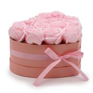 Soap Flower Bouquet - 13 Pink Roses - Heart