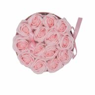 Soap Flower Bouquet - 14 Pink Roses - Round