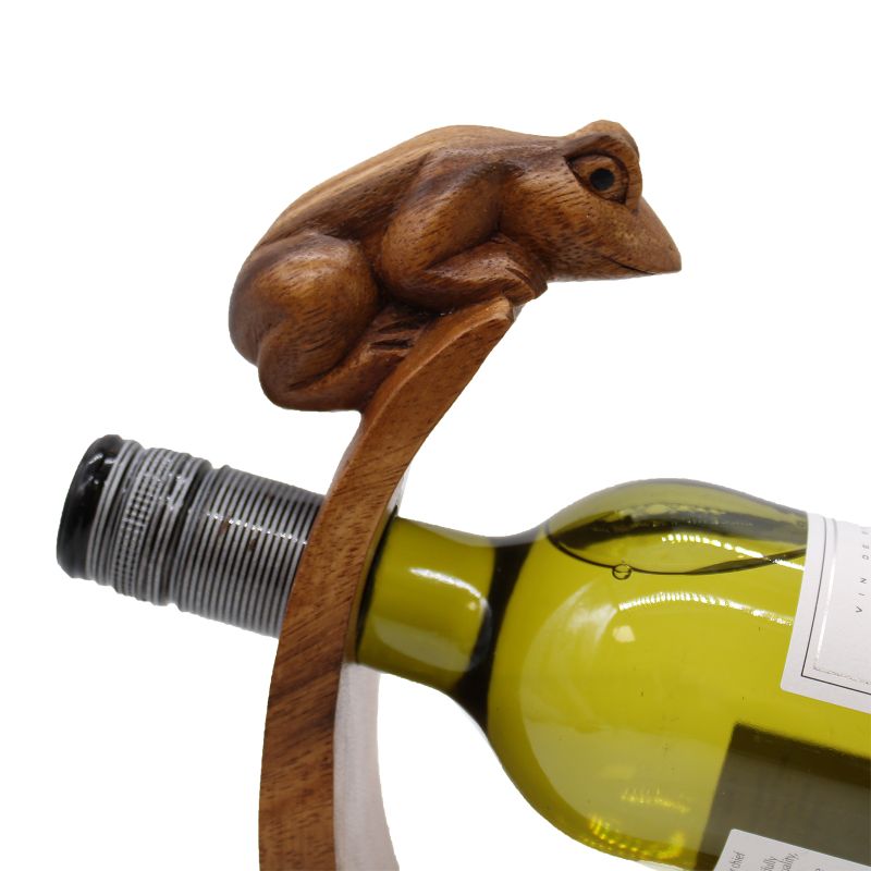 Wooden Bottle Holder - Frog