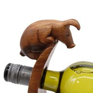 Wooden Bottle Holder - Pig