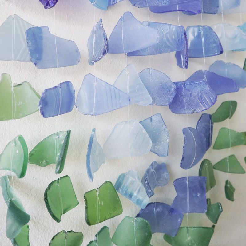 Glass Wind Chime / Blue & Green