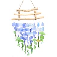 Glass Wind Chime / Blue & Green