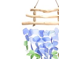 Glass Wind Chime / Blue & Green