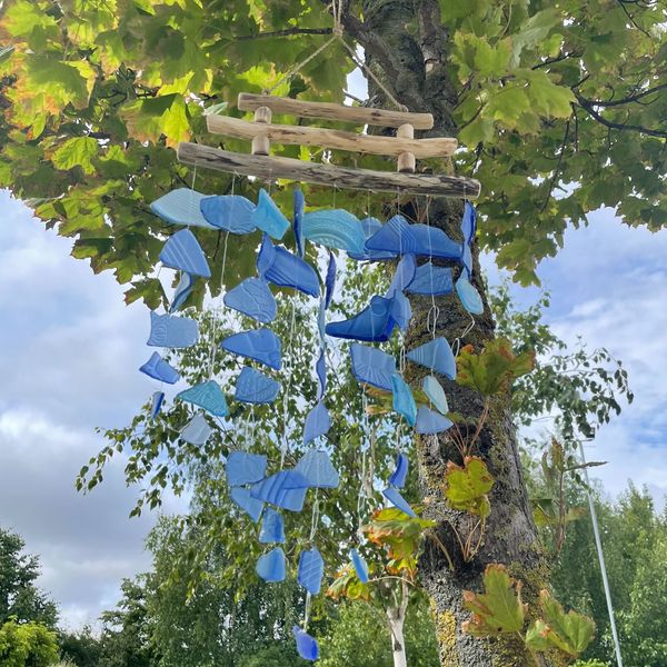 Glass Wind Chime / Blue