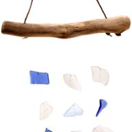 Glass Wind Chime / Blue & White