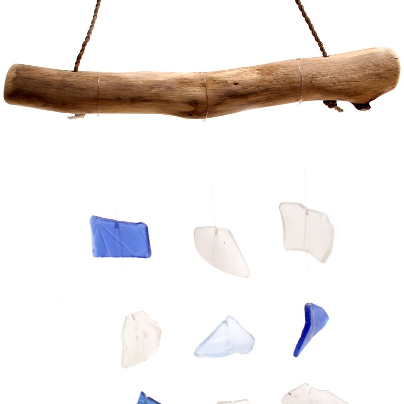 Glass Wind Chime / Blue & White