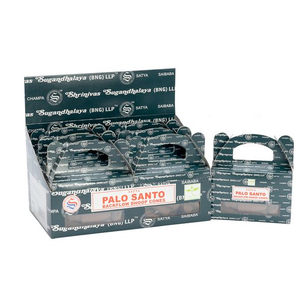 Box of 24 pcs - Satya Palo Santo Backflow Dhoop Cone
