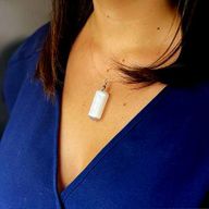 Selenite Oblix Pendent