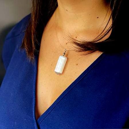 Selenite Oblix Pendent