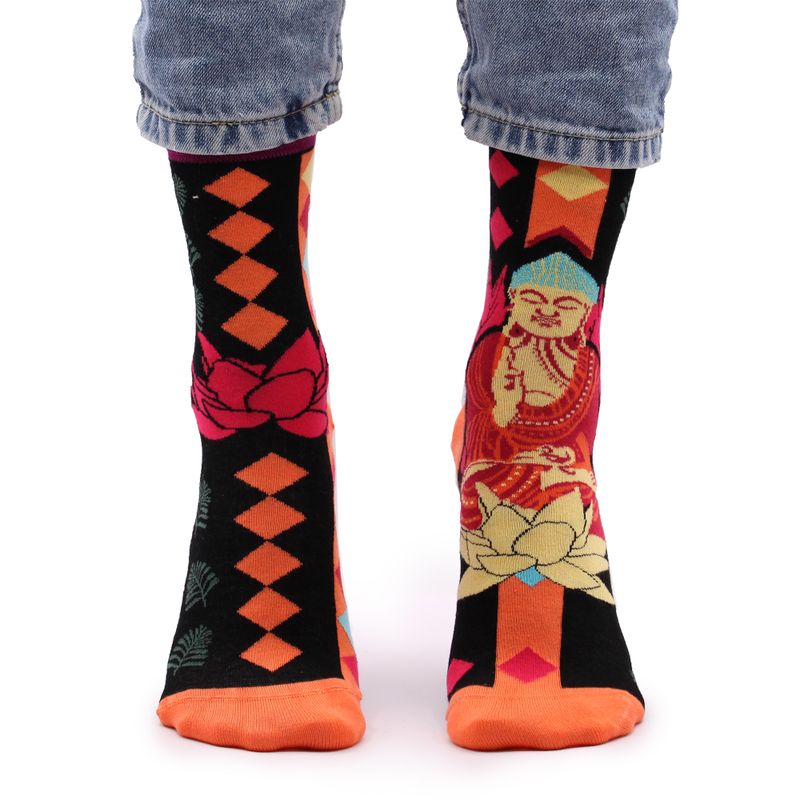 Hop Hare Bamboo Socks (36-41) - Pink Buddha & Lotus 