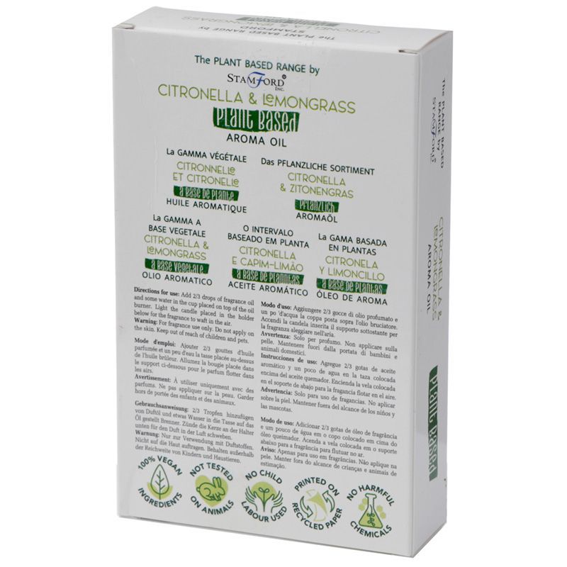 Pack of 6 Plant Based Aroma Oil - Citronella Lemon Grass