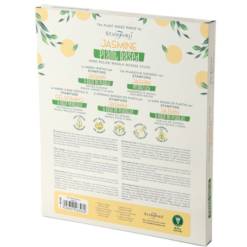 Pack of 6 Plant Based Masala Incense Sticks - Jasmine