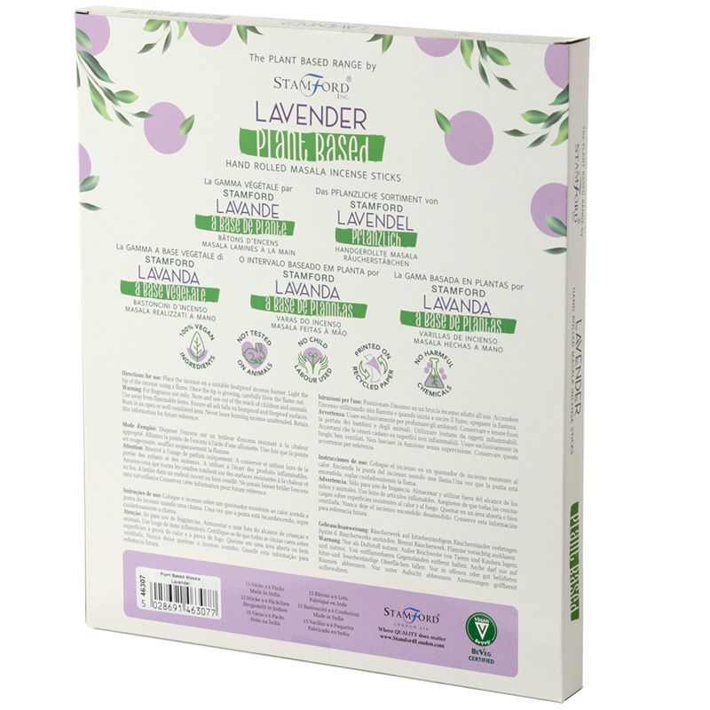 Pack of 6 Plant Based Masala Incense Sticks - Lavender