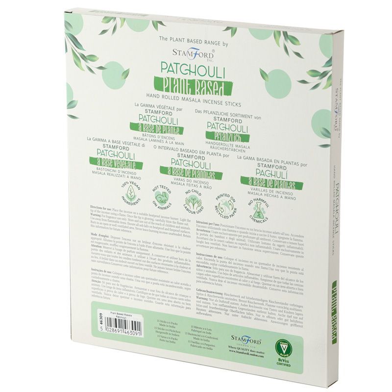 Pack of 6 Plant Based Masala Incense Sticks - Patchouli