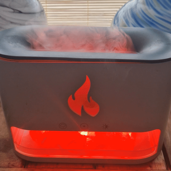 Blaze Aroma Diffuser - Himalayan Salt Chamber - USB-C - Flame Effect (Salt not included)