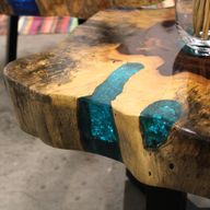 Tamarind Coffee Table with Defect - Aqua