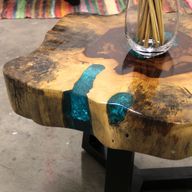 Tamarind Coffee Table with Defect - Aqua