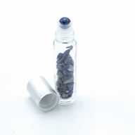 Gemstone Essential Oil Roller Bottle - Sodalite  - Silver Cap