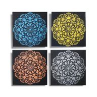 Set of 4 Mandala Brocade Detail 30x30cm