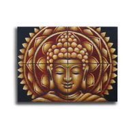Gold Buddha Mandala Brocade Detail 30x40cm x 4