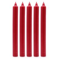 Bulk Solid Colour Dinner Candles - Rustic Red - Pack of 100