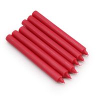 Bulk Solid Colour Dinner Candles - Rustic Red - Pack of 100