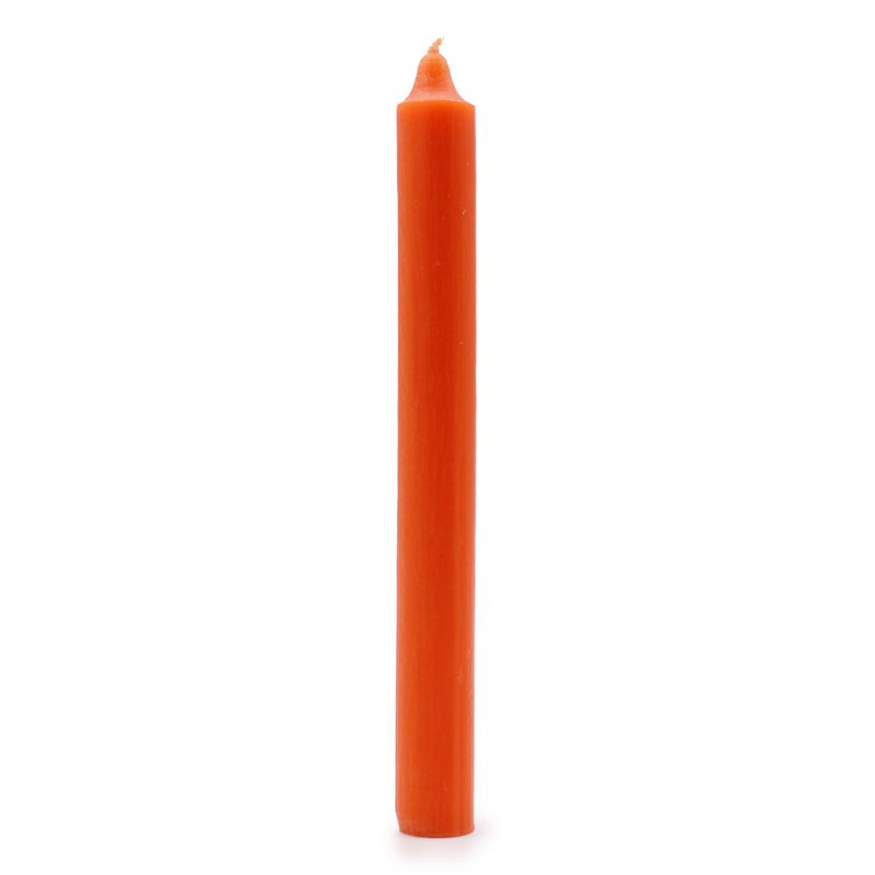 Bulk Solid Colour Dinner Candles - Rustic Orange - Pack of 100