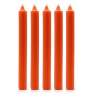 Bulk Solid Colour Dinner Candles - Rustic Orange - Pack of 100