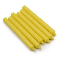 Solid Colour Dinner Candle Set - Pack of 21 - Rustic Lemon