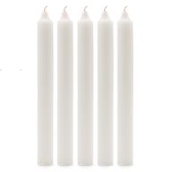 Bulk Solid Colour Dinner Candles - Rustic White - Pack of 100