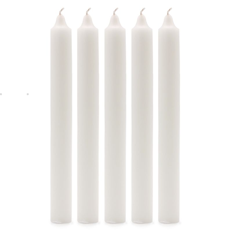 Bulk Solid Colour Dinner Candles - Rustic White - Pack of 100