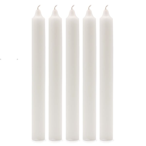 Bulk Solid Colour Dinner Candles - Rustic White - Pack of 100