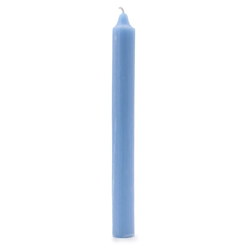 Bulk Solid Colour Dinner Candles - Rustic Sea Blue - Pack of 100