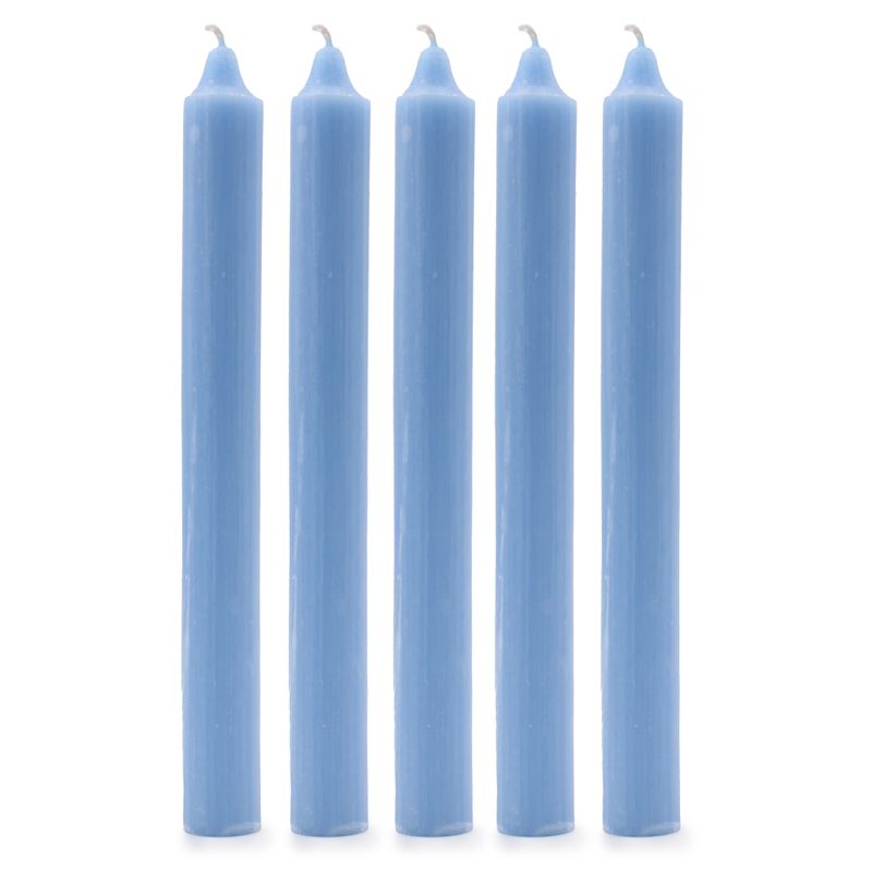 Bulk Solid Colour Dinner Candles - Rustic Sea Blue - Pack of 100