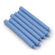 Bulk Solid Colour Dinner Candles - Rustic Sea Blue - Pack of 100